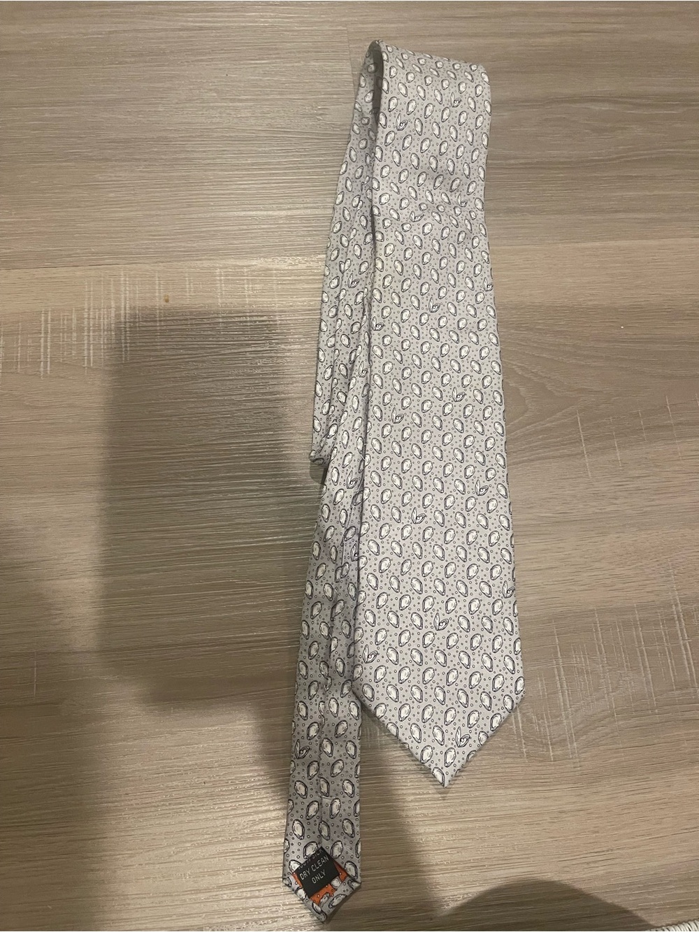 Nola couture Beach Beige Mini Gulf Oysters Tie 100% silk